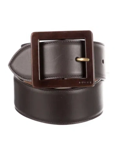 Pre-owned Gucci Leather Waist Belt In Brown