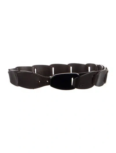 Pre-owned Gucci Leather Waist Belt In Brown