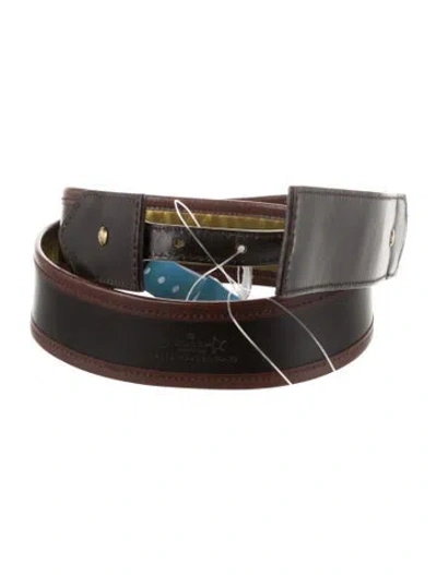 Pre-owned Gucci Leather Waist Belt In Multi