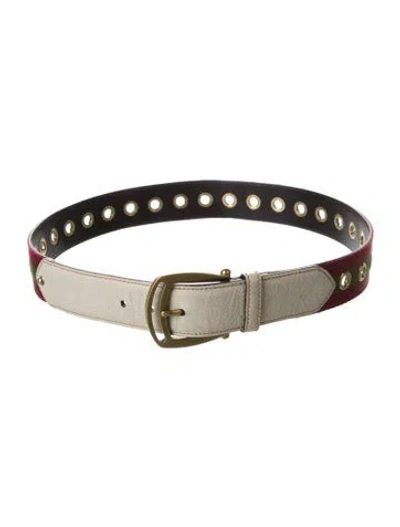 Pre-owned Gucci Leather Waist Belt In Neutral