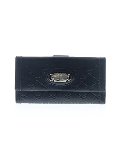 Pre-owned Gucci Leather Wallet In Black