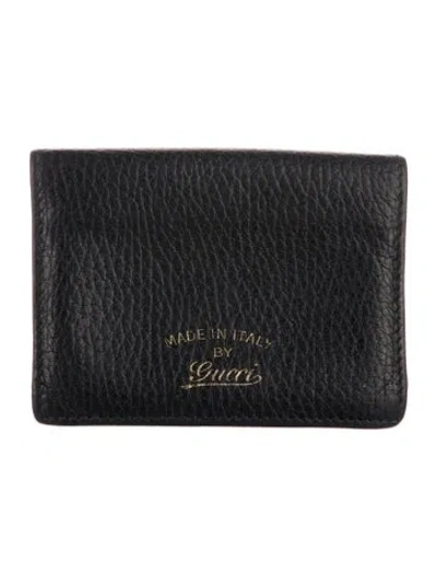 Pre-owned Gucci Leather Wallet In Black