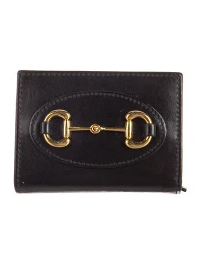 Pre-owned Gucci Leather Wallet In Black