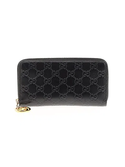 Pre-owned Gucci Leather Wallet In Black