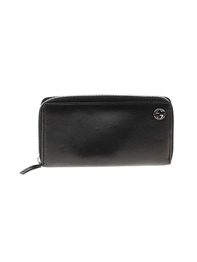 Pre-owned Gucci Leather Wallet In Black