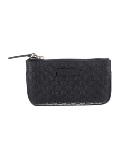 Pre-owned Gucci Leather Wallet In Blue