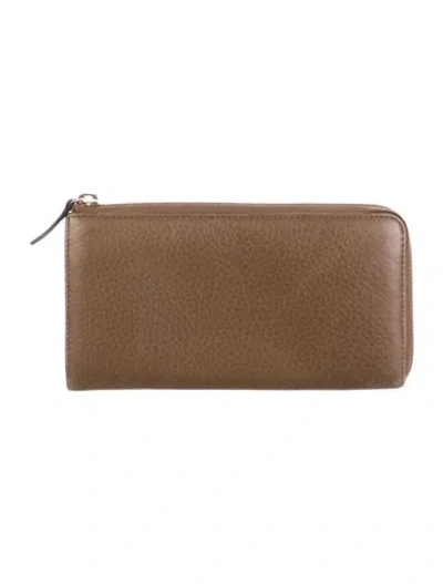 Pre-owned Gucci Leather Wallet In Brown