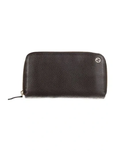 Pre-owned Gucci Leather Wallet In Brown