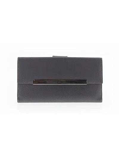 Pre-owned Gucci Leather Wallet In Gray
