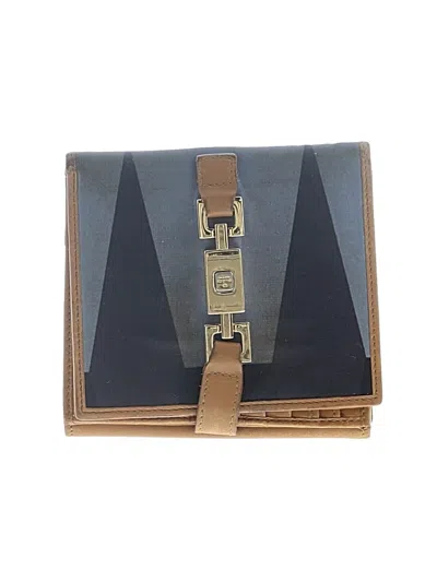 Pre-owned Gucci Leather Wallet In Gray