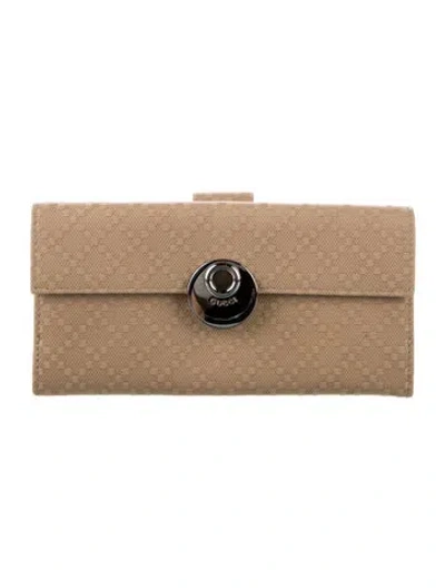 Pre-owned Gucci Leather Wallet In Neutral