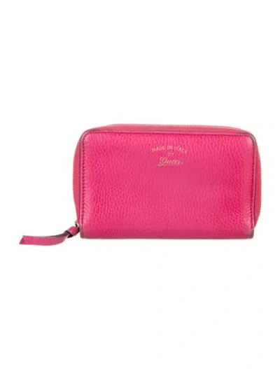 Pre-owned Gucci Leather Wallet In Pink