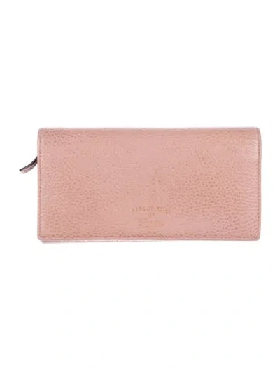 Pre-owned Gucci Leather Wallet In Pink