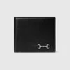 Gucci Leather Wallet With Horsebit In Black