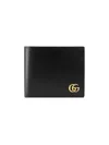 Gucci Leather Wallet With Logo In Black