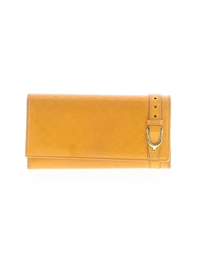 Pre-owned Gucci Leather Wallet In Yellow