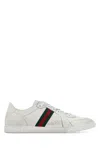 Gucci Leather With Web Stripe Sneaker In White