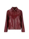 Gucci Women's Leather Jacket In Red