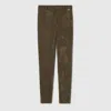 Gucci Stretch Velvet Leggings In Green