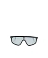 Gucci Lens-decal Shield-frame Sunglasses In White