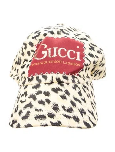 Pre-owned Gucci Leopard Print Baseball Cap In Neutral