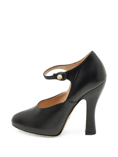 Pre-owned Gucci Lesley Leather Heeled Pumps In Black