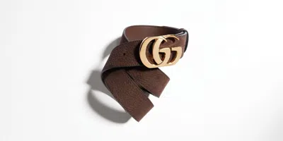 Gucci Lethestaneether Belt For Men - Fw26