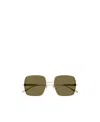 Gucci Lettering-detail Square-frame Sunglasses In Nude