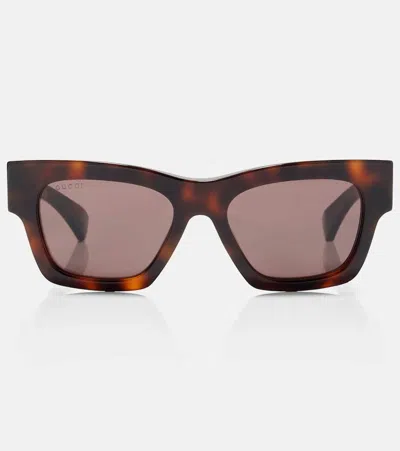 Gucci Eckige Sonnenbrille Lettering