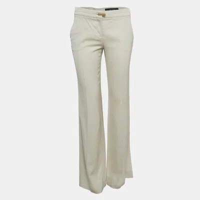 Pre-owned Gucci Light Beige Wool Blend Formal Trouser S