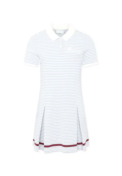 Gucci Kids' Light Blue Dress For Girl With Logo