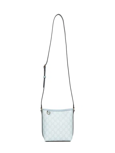 Gucci Light Blue Gg Emblem Nano Bucket Bag
