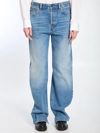 Gucci Light Blue Jeans In Faded Denim
