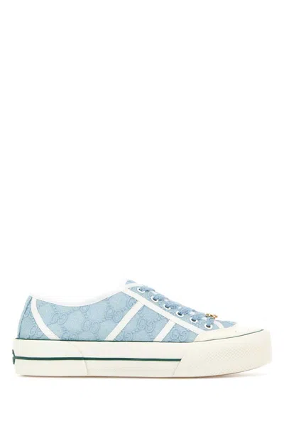 Gucci Lace Sneakers Low Top Contrast Stitching In Multi