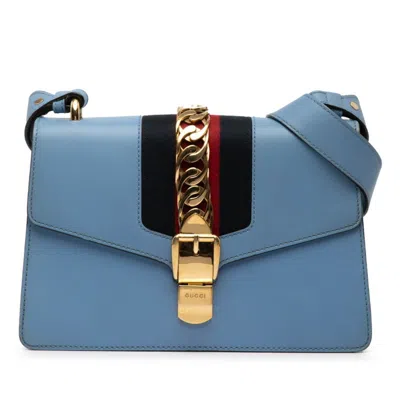 Pre-owned Gucci Light Blue Leather Shoulder Bag ()