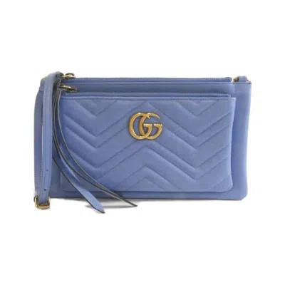Pre-owned Gucci Light Blue Leather Shoulder Bag ()