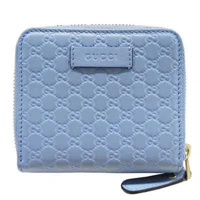 Pre-owned Gucci Light Blue Leather Wallet (bi-fold) ()