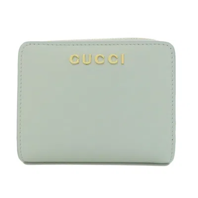 Pre-owned Gucci Light Blue Leather Wallet (bi-fold) ()