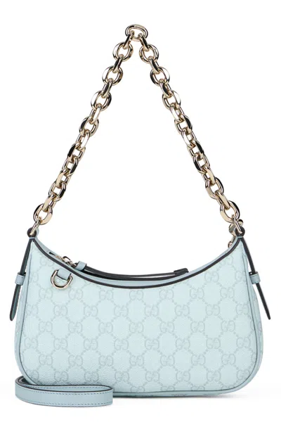 Gucci Light Blue Logo Shoulder Bag