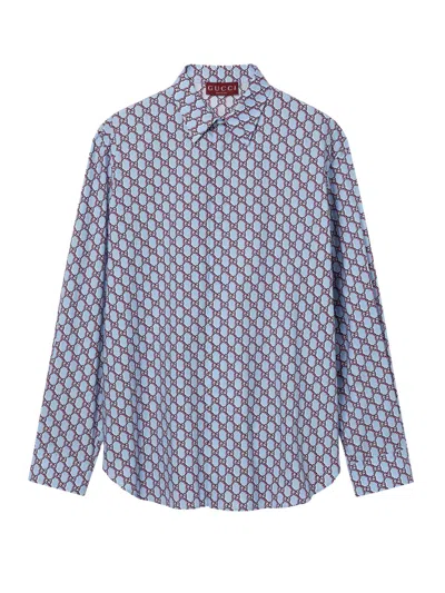 Gucci Men Regular Gg Shirt In Multi