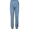 GUCCI LIGHT BLUE TROUSERS FOR KIDS WITH WEB DETAIL