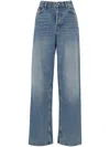 Gucci Light Blue Washed Denim Trousers In Blue