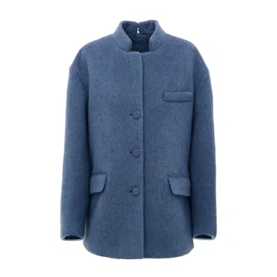 GUCCI LIGHT BLUE WOOL JACKETS & COAT