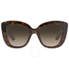 Gucci Light Brown Butterfly Ladies Sunglasses Gg0327s 002 52 In Brown
