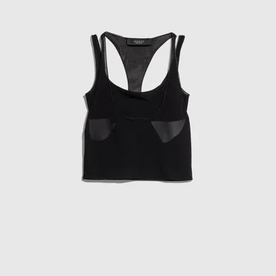 Gucci Light Crêpe Jersey Bralette Set In Black