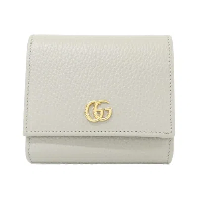 Pre-owned Gucci Light Gray Light Pink Leather Wallet (bi-fold) () In Multi