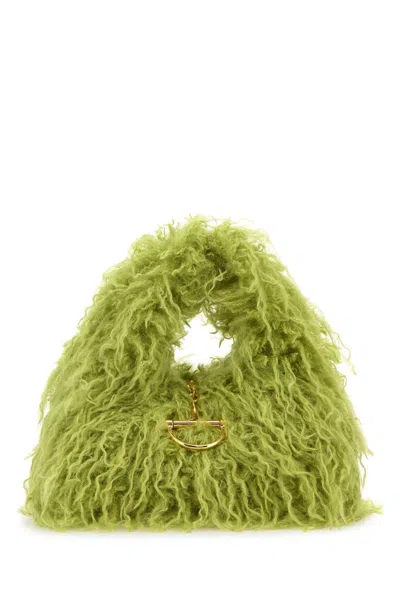 Gucci Light Green Eco Fur Handbag