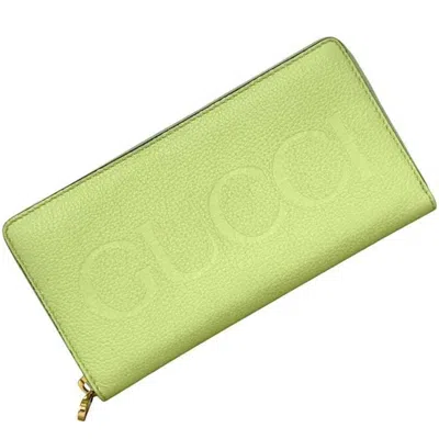 Pre-owned Gucci Light Green Leather Long Wallet (bi-fold) ()