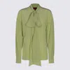 Gucci Light Green Silk Shirt In Green