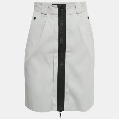 Pre-owned Gucci Light Grey Corduroy Mini Skirt S In Gray